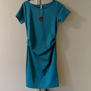Teal maternity dress